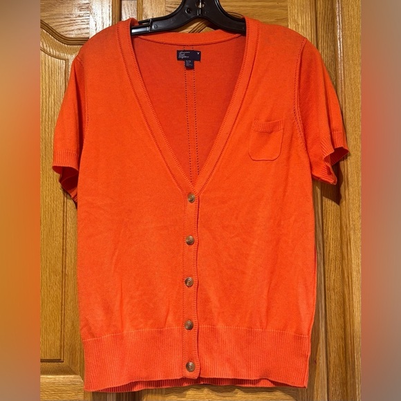 American Eagle Outfitters Tangerine Cotton/Rayon Blend Cardigan Women's XL - Picture 1 of 7